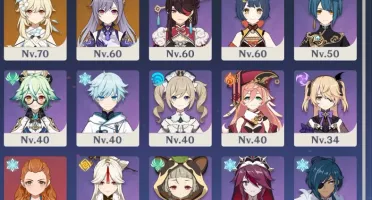 Yoimiya, Childe C1, Qiqi, Mona E Keqing