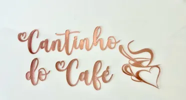 Cantinho do Café em Acrílico Espelhado 30 x 30 cm