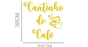 Cantinho do Café em Acrílico Espelhado 30 x 30 cm