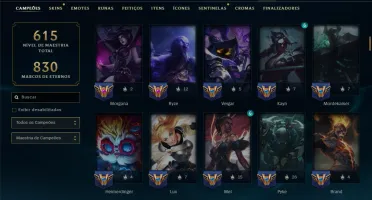 Prata 3 com TODOS os Champs e 211 Skins (Mais de 500 Jogos)