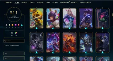 Prata 3 com TODOS os Champs e 211 Skins (Mais de 500 Jogos)