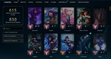 Prata 3 com TODOS os Champs e 211 Skins (Mais de 500 Jogos)
