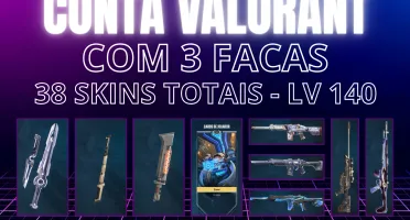 Conta Valorant Com 3 Skins De Faca Super Barata - 38 Skins