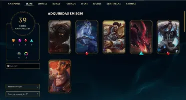 Conta com Warwick cinzento e Twitch Medieval (com cromas)