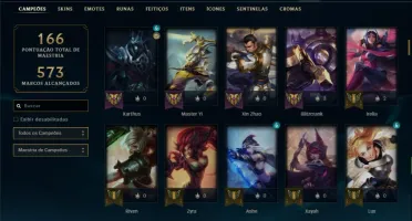 Conta com Warwick cinzento e Twitch Medieval (com cromas)