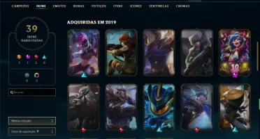 Conta com Warwick cinzento e Twitch Medieval (com cromas)