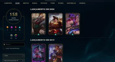 Conta com todos os champions e 3 skins ultimates