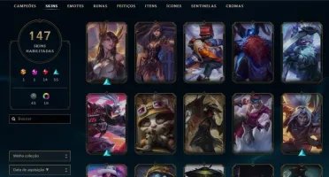 CONTA LOL, 147+ SKINS (RIOT NASUS,GRAVES)