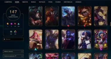 CONTA LOL, 147+ SKINS (RIOT NASUS,GRAVES)