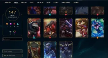 CONTA LOL, 147+ SKINS (RIOT NASUS,GRAVES)