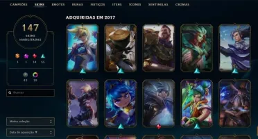 CONTA LOL, 147+ SKINS (RIOT NASUS,GRAVES)