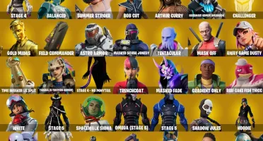 198 Skins The Reaper OG STW Gold Midas Max Omega Rogue Agent