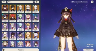 ARR55, HUTAO, AYAKA, ZHONGLI, ALBEDO, E+, 2HOMA, +3 ARMAS T5