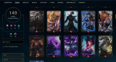 Conta LoL Bronze 140 Skins Praticamente Unranked