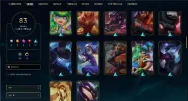 Unranked com 140 Champs e 83 Skins (MID / JG / ADC)