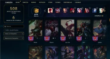 Unranked com 140 Champs e 83 Skins (MID / JG / ADC)