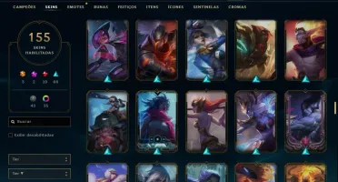 CONTA LOL LVL 225 156 SKINS +125 CAMPEÕES.