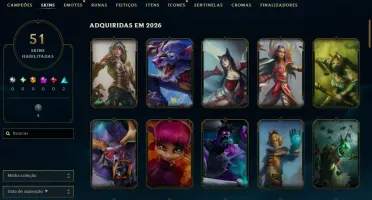 [Entrega Automática] Conta Lol Bronze, 51 Skins, Upada à Mão