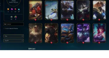 CONTA LOL COM MUITAS SKINS