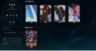 CONTA LOL COM MUITAS SKINS