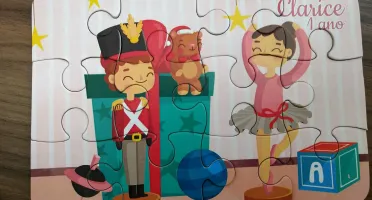 Quebra-cabeça Bailarina e Soldadinho 19 x 13 cm