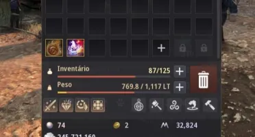 Conta Black Desert 319/322/402 com 4 T10 e Bussola e Mapa