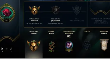 Conta LOL LVL 41 Gold 3