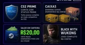 ๐ฅ Conta Steam Premium | Cs2 Prime + Black Myth: Wukong