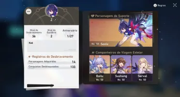 Honkai Star Rail Nv36-Selle+Na Noite-Bailu+60Tiros