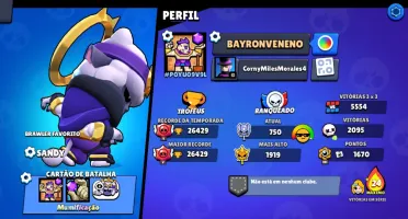 Conta de brawl stars de 2021 parada está a venda