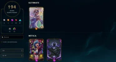 conta lol com 194 skins + valorant