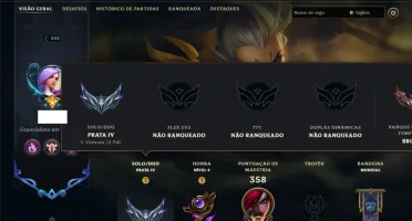 Prata 4 com 90 Champs e 72 Skins +1 Prestigio