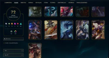 Prata 4 com 90 Champs e 72 Skins +1 Prestigio