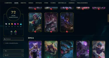Prata 4 com 90 Champs e 72 Skins +1 Prestigio