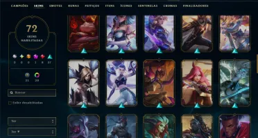 Prata 4 com 90 Champs e 72 Skins +1 Prestigio
