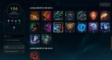 Conta de LOL, Platina, 38 skins,, nvl 68
