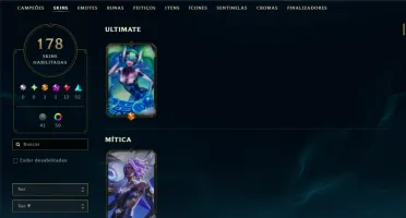 Platina 2 com TODOS os Champs e 178 Skins ( MONO ADC )