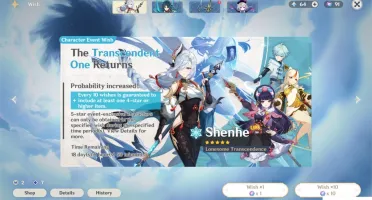 CONTA GENSHIN IMPACT + 10 PER 5* + 91 TIROS + 57 LUAS RESINA