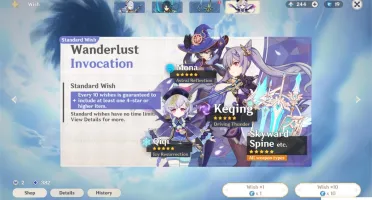 CONTA GENSHIN IMPACT + 10 PER 5* + 91 TIROS + 57 LUAS RESINA