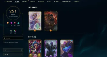 Conta Lol 251 Skins - Unranked