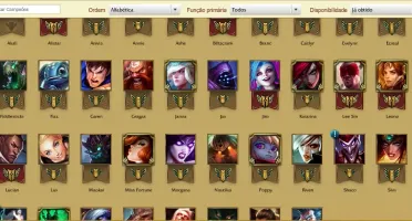 Conta Borda de Ouro, 37 Campeões, 11 Skins!