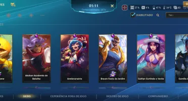 Wild rift com todos os personagens e algumas skins
