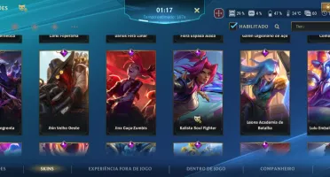 Wild rift com todos os personagens e algumas skins