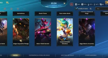 Wild rift com todos os personagens e algumas skins
