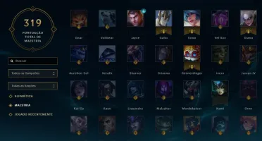 Conta Borda de Platina 28 skins e muitos champs.