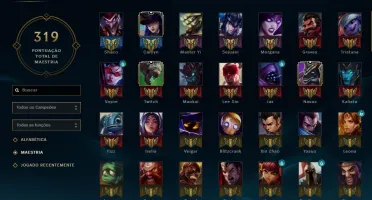 Conta Borda de Platina 28 skins e muitos champs.