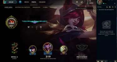 Conta Borda de Platina 28 skins e muitos champs.