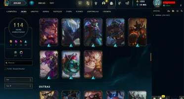 Conta LOL LVL 324 | 161 Campeões| 114 Skins |UNRANKED| 2013
