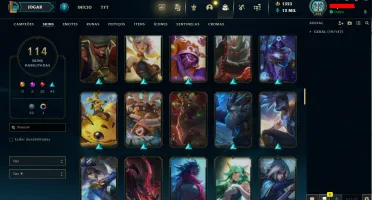 Conta LOL LVL 324 | 161 Campeões| 114 Skins |UNRANKED| 2013