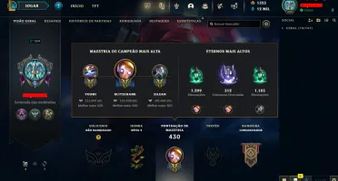 Conta LOL LVL 324 | 161 Campeões| 114 Skins |UNRANKED| 2013